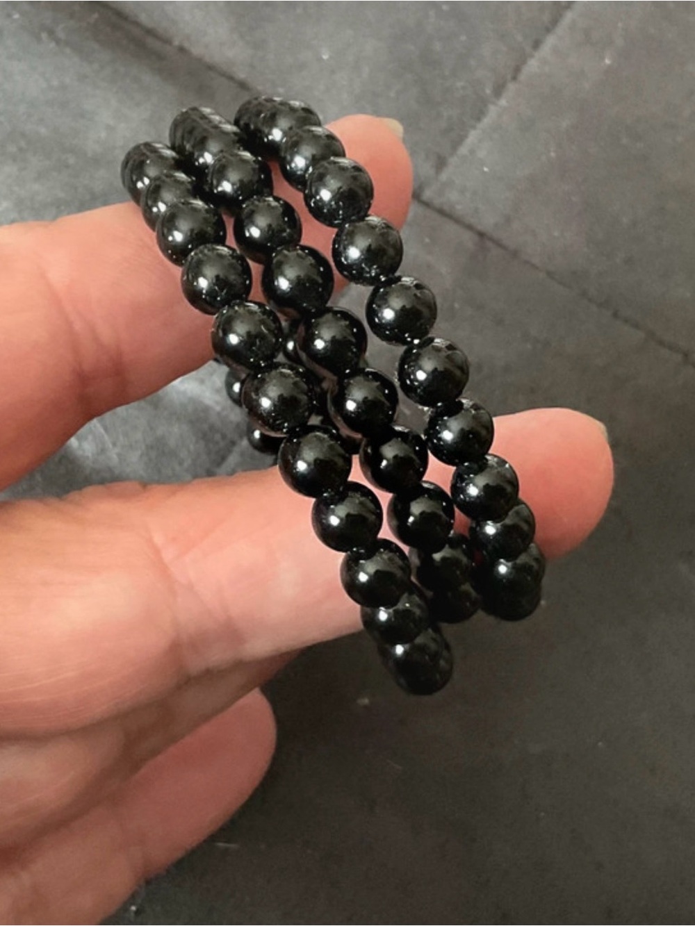 Onyx Memory Wire Bracelet